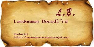 Landesman Bocsárd névjegykártya